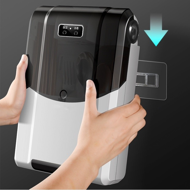 Máy Sấy Muỗng Đũa Thìa Và Khử Khuẩn Bằng Tia UV Cao Cấp Tránh Ẩm Mốc - Hộp Sấy Đũa Khử Khuẩn Treo Tường